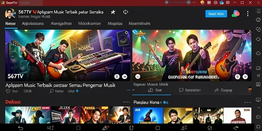 Tampilan gameplay 567TV saat menikmati musik favorit.