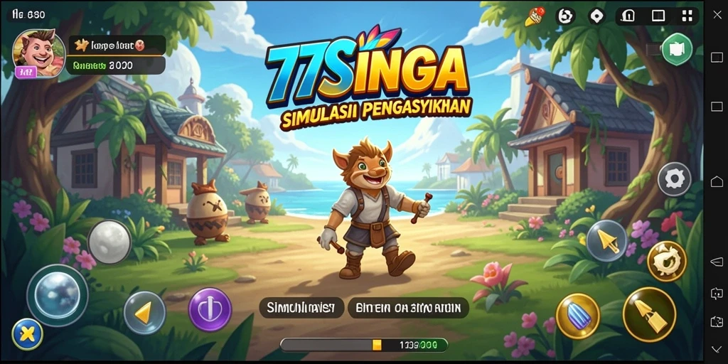 Tampilan gameplay seru dari 77SINGA yang menantang.