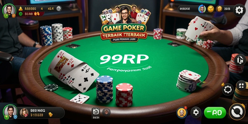 Tampilan gameplay Poker yang mendebarkan di 99RP.
