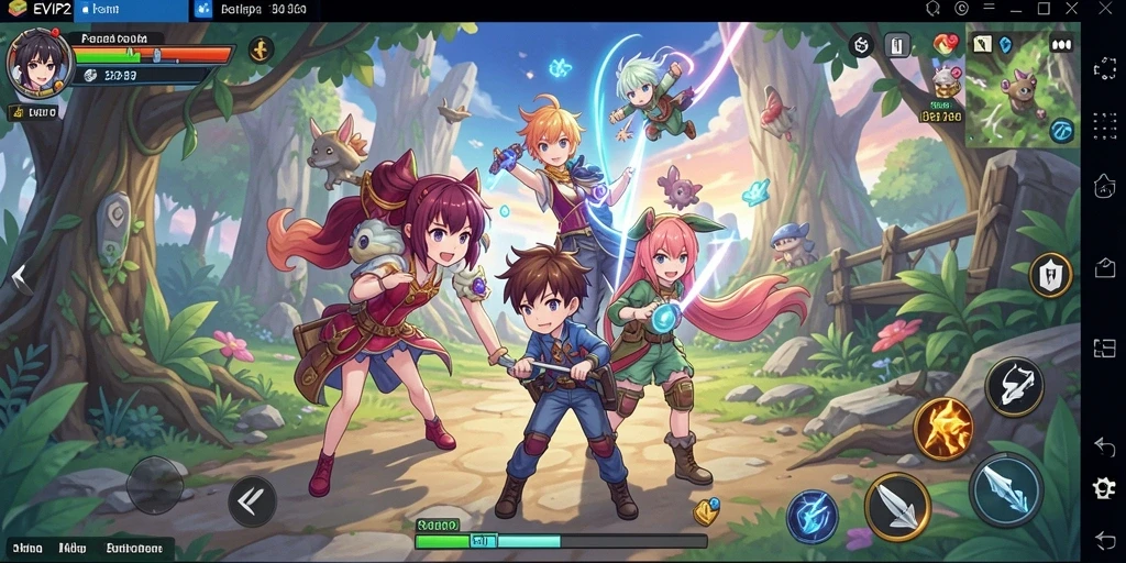 Screenshot gameplay menampilkan pertarungan seru karakter Anime.