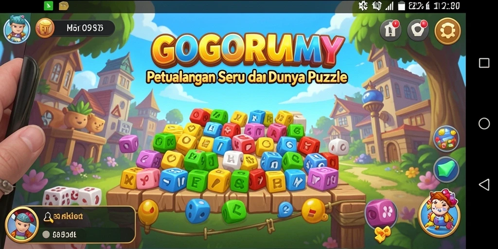 Tampilan gameplay GOGORUMMY yang seru dan menantang.