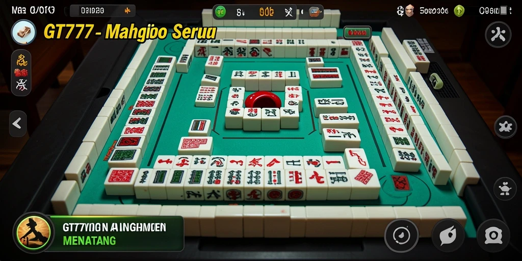 Screenshot GT777 menunjukkan pemain yang asyik bermain Mahjong dengan grafik menarik.