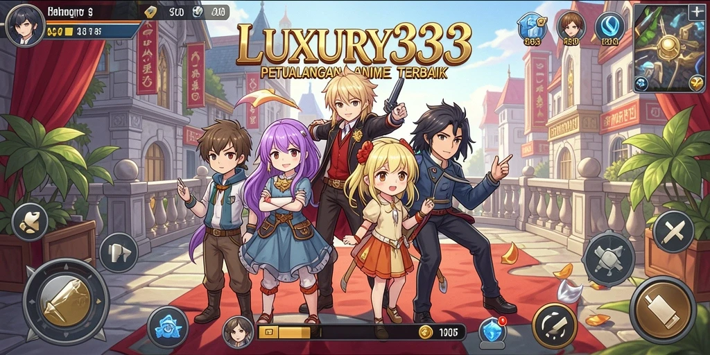 Tampilan seru gameplay LUXURY333 yang penuh aksi Anime.