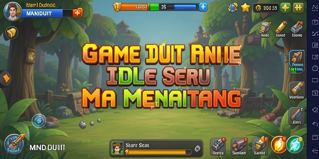 Tampilan gameplay <strong>MNDUIT</strong> dengan elemen idle yang menarik.