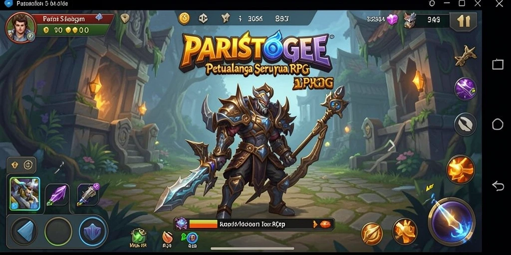Screenshot PARISTOGEL menampilkan aksi RPG yang mendebarkan.