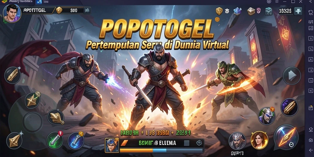 Screenshot dari gameplay seru POPOTOGEL dengan aksi Battle Royale yang intens.