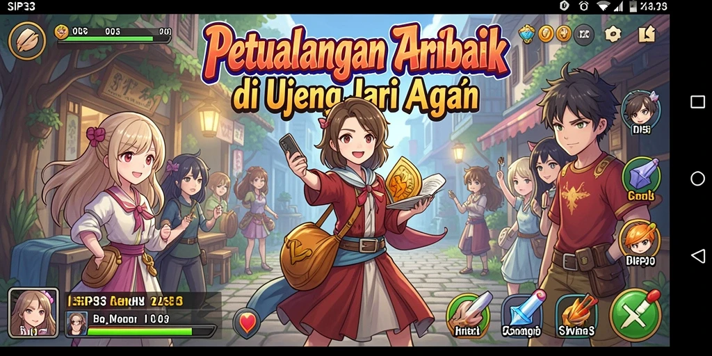 Screenshot SIP33 menampilkan aksi menegangkan dalam dunia Anime.