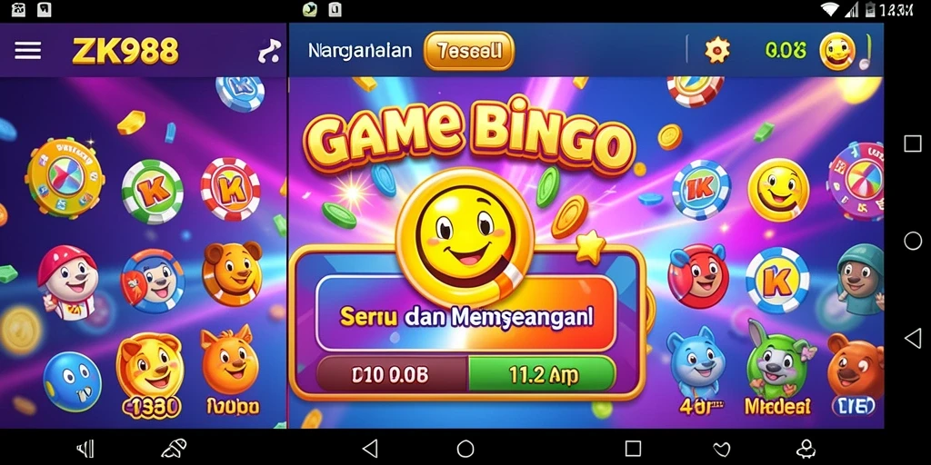 Tampilan menarik gameplay Bingo di ZK988.